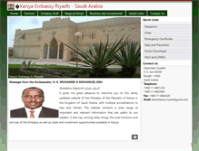 Tablet Screenshot of kenyaembassyriyadh.com